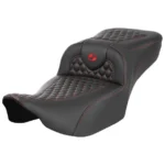 Saddlemen - RoadSofa Extended Reach Seat without Backrest fits '23 CVO & '24 Street Glide/ Road Glide Models - Honeycomb - Image 3